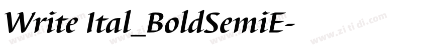 Write Ital_BoldSemiE字体转换